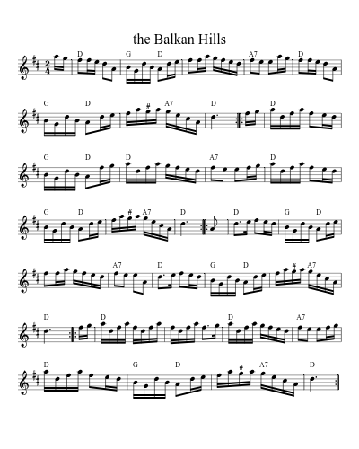 the Balkan Hills (Version 5)