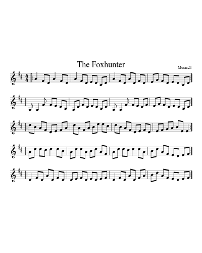 The Foxhunter sheet music preview