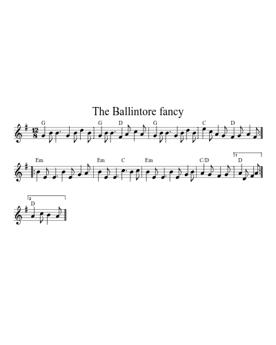 The Ballintore Fancy (Version 3) sheet music preview