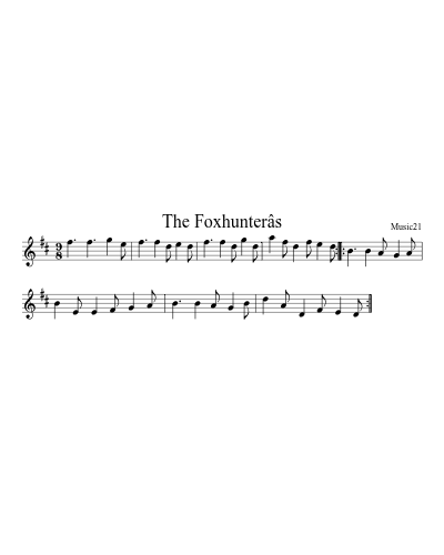 The Foxhunterâs sheet music preview