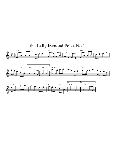 the Ballydesmond Polka No.1