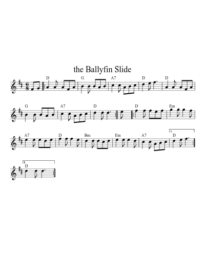 the Ballyfin Slide (Version 2) sheet music preview