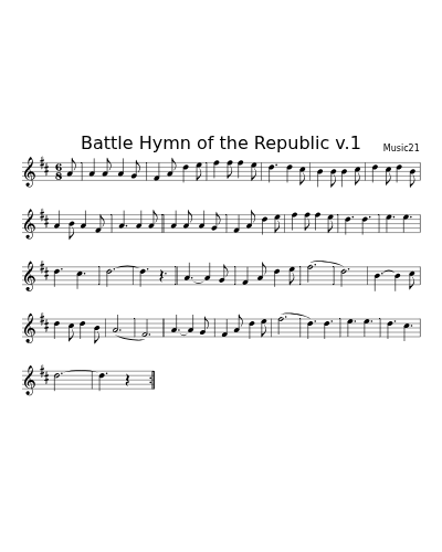 Battle Hymn of the Republic v.1