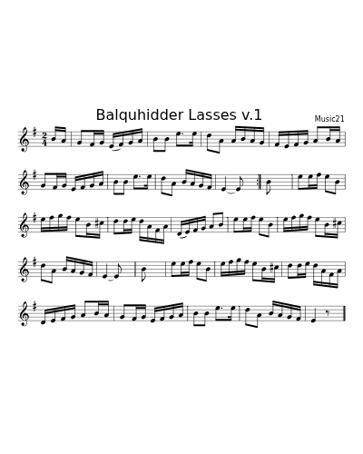 Balquhidder Lasses  v.1 (Version 3)