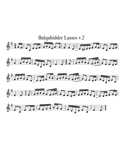 Balquhidder Lasses  v.2 (Version 3)