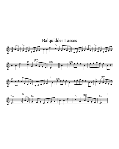 Balquidder Lasses (Version 7)