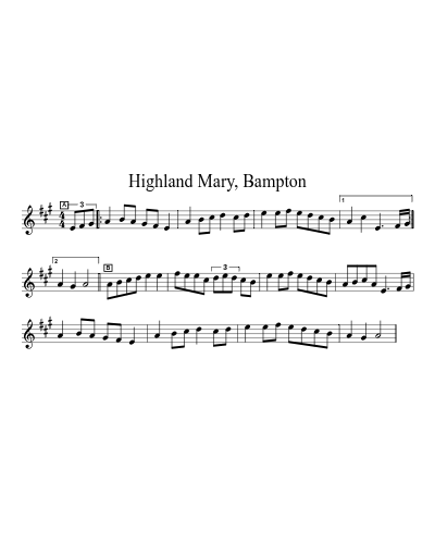 Highland Mary, Bampton