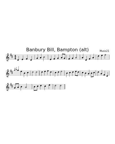 Banbury Bill, Bampton (alt)