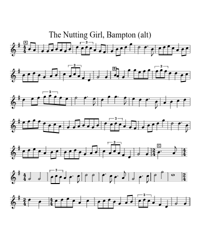 The Nutting Girl, Bampton (alt)