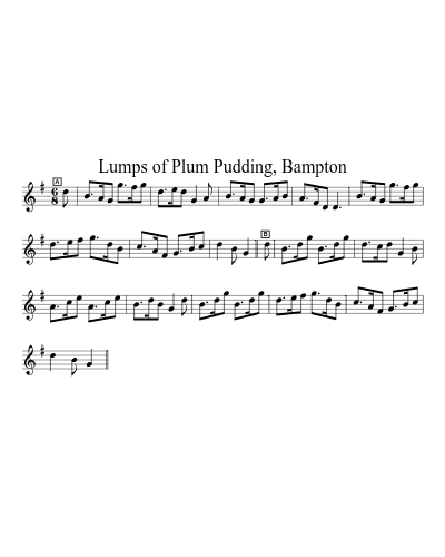 Lumps of Plum Pudding, Bampton