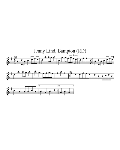 Jenny Lind, Bampton (RD) sheet music preview