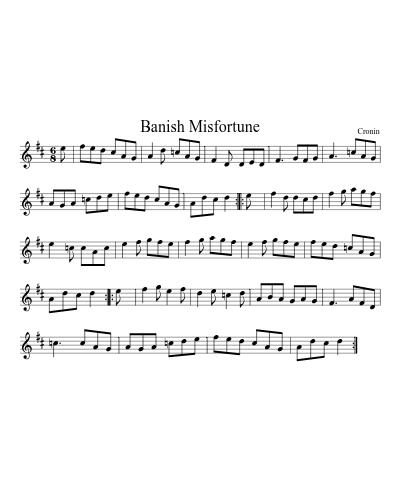 Banish Misfortune (Version 8) sheet music preview