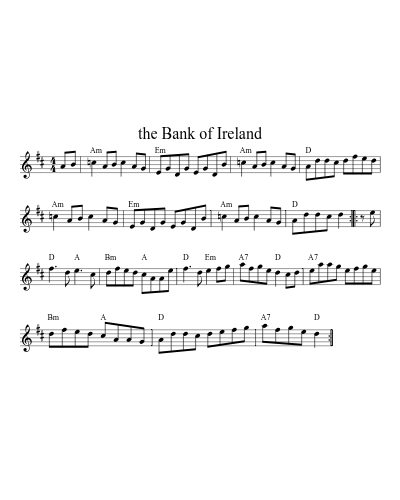The Bank of Ireland (Version 6) sheet music preview