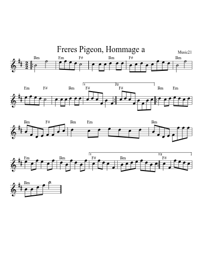 Freres Pigeon, Hommage a preview