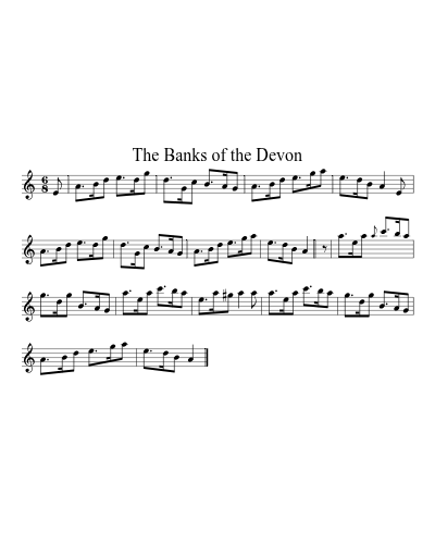 The Banks of the Devon sheet music preview