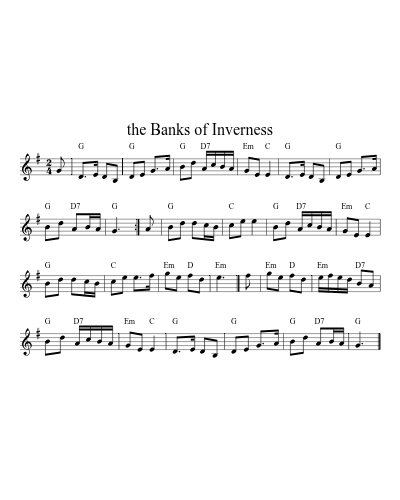 the Banks of Inverness (Version 2)