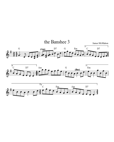 the Banshee 3 (Version 3) sheet music preview