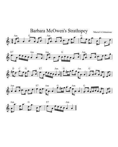 Barbara McOwen's Strathspey (Version 2)