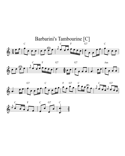 Barbarini's Tambourine [C]