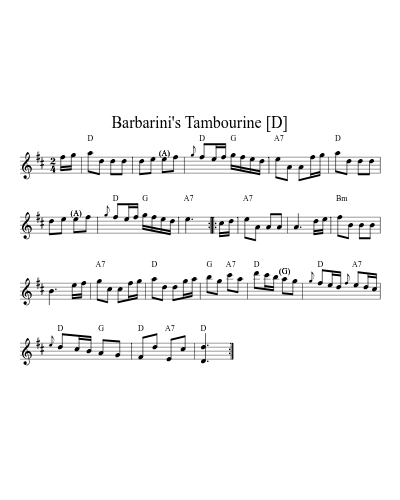 Barbarini's Tambourine [D]