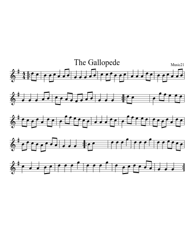 The Gallopede sheet music preview