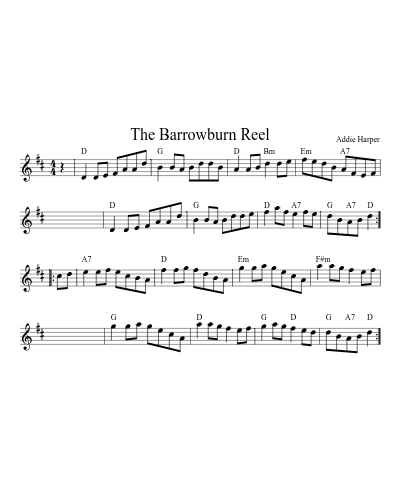 The Barrowburn reel (Barrow Father Green Set) sheet music preview