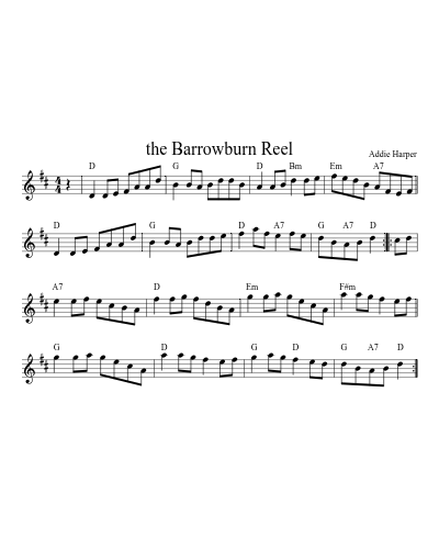 The Barrowburn reel (Version 10) sheet music preview