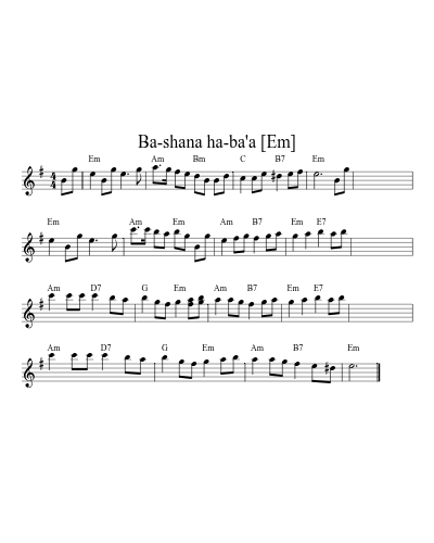 Ba-shana ha-ba'a [Em] (Version 3) preview