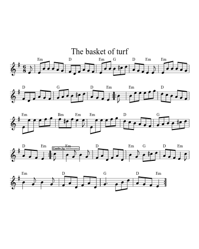 The basket of turf (Version 4) sheet music preview