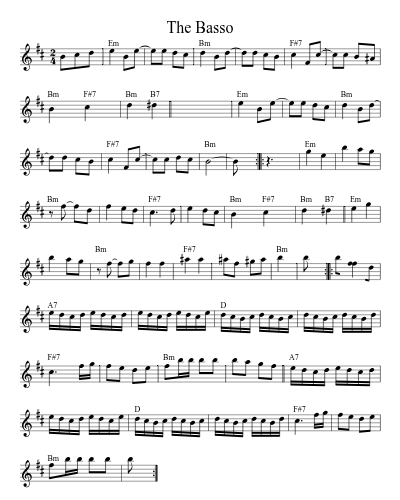The Basso (Basso1 V) (#15112) sheet music preview