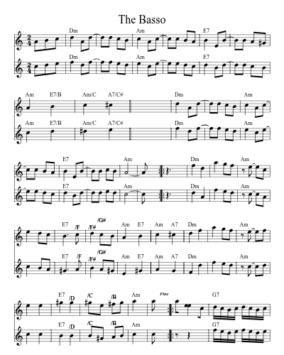 The Basso (Version 6) sheet music preview