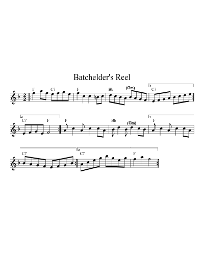 Batchelder's Reel (Version 10)