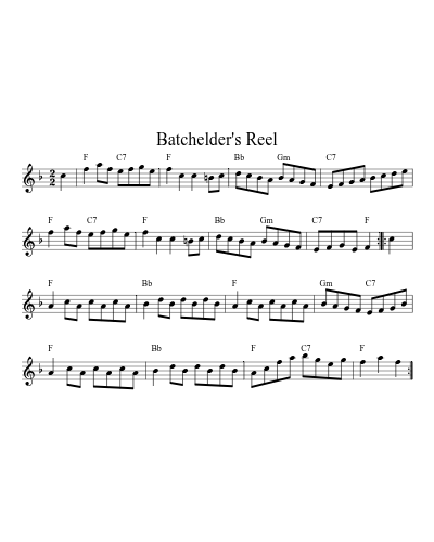 Batchelder's Reel (Version 11)