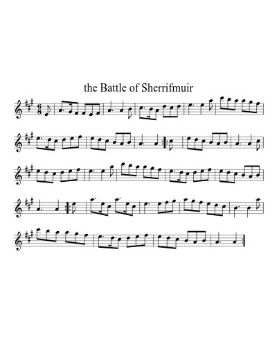 the Battle of Sherrifmuir sheet music preview