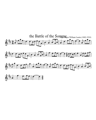 The Battle of the Somme (Version 9) sheet music preview