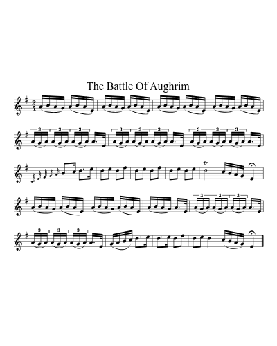 The Battle Of Aughrim (Version 4) sheet music preview