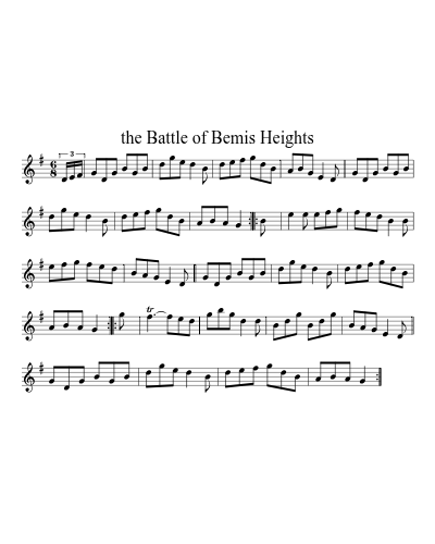 the Battle of Bemis Heights