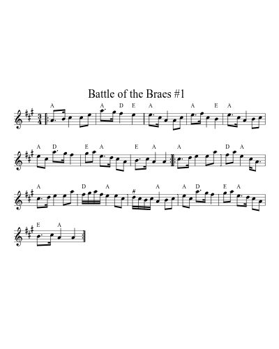 Battle of the Braes   #1 (Version 2)