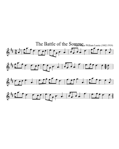 The Battle of the Somme (Version 12) sheet music preview