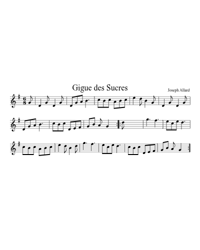 Gigue des Sucres preview