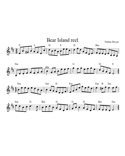 Bear Island reel (Version 4)