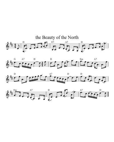 the Beauty of the North (Version 2) sheet music preview