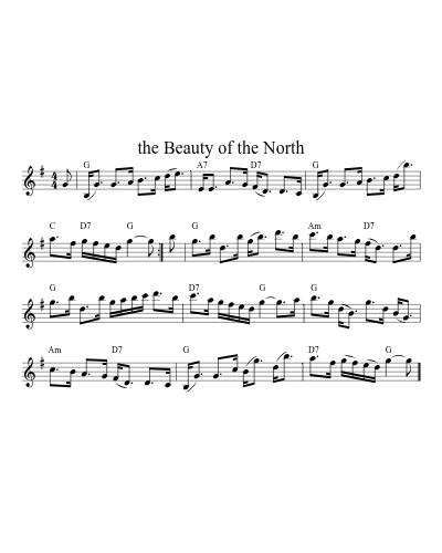 the Beauty of the North (Version 4) sheet music preview
