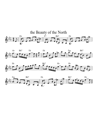 the Beauty of the North (Version 7) sheet music preview