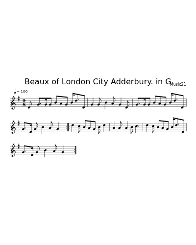 Beaux of London City Adderbury. in G