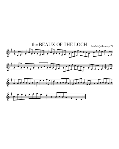 the BEAUX OF THE LOCH (Beaux Of The Loch) sheet music preview