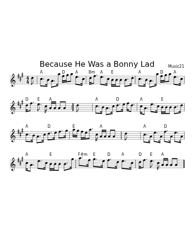 Because he was a bonny lad (Version 3)