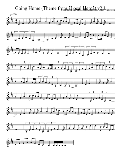 Going Home (Theme from âLocal Heroâ) v2.1