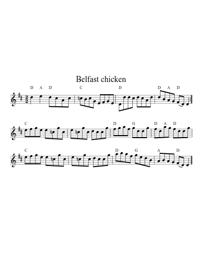 Belfast chicken (Version 2)