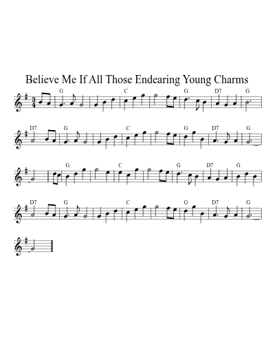 Believe Me If All Those Endearing Young Charms